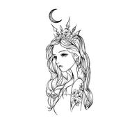 Moonlight Queen Herbal Juice Half-Arm Tattoo Sticker Durable Men And Women Waterproof And Sweat-Proof Tattoo Sticker