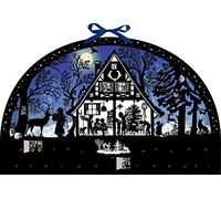 Moonlight Silhouette Coppenrath Advent Calendar 51 x 32 cm Silver Foil and hanging ribbon