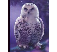 Moonlight Snow Owl Notebook | Matte Cover: Mystical Purple Owl Journal - 120 College Ruled Pages, 7.5 x 9.25 in - Celestial Animal-Inspired Composition Book for Dreamers, Writers, and Owl Lovers