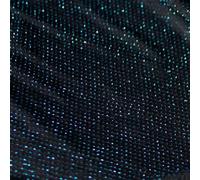Moonlight Sparkle Glitter Fabric | Soft Stretch Knitted Nylon | Evening Wear, Outfits and Crafts | 150cm Wide and Supplied by The Metre | Multiple Colours Available (Turquoise, Sample (15cm x 15cm))