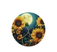 Moonlight Sunflower Pattern Car Air Fresheners Cards 4 Pcs Long Lasting Car Fresheners Gifts for Men Women Auto Aromatherapy Tablets Hanging Scented Card Rearview Mirror Pendant - Lavender Scent