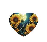 Moonlight Sunflower Pattern Car Air Fresheners Cards 4 Pcs Long Lasting Car Fresheners Gifts for Men Women Auto Aromatherapy Tablets Hanging Scented Card Rearview Mirror Pendant - Lavender Scent