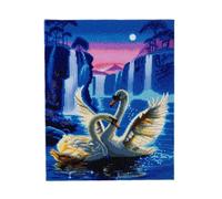 Moonlight Swans Craft Buddy Diamond Crystal Art LED Light Up Canvas Kit 50x40cm