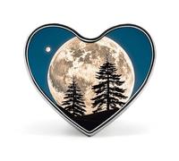 Moonlight Watercolor Style Ninja Lapel Pin Fashion Brooch Pin Cute Button Badges Heart Shape Button Pins Enamel Pins Metal Pinback for Hat Shirt Clothing Bags Decoration, Love form, Aluminum, no