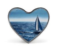 Moonlight Watercolor Style Ninja Lapel Pin Fashion Brooch Pin Cute Button Badges Heart Shape Button Pins Enamel Pins Metal Pinback for Hat Shirt Clothing Bags Decoration, Love form, Aluminum, no
