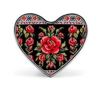 Moonlight Watercolor Style Ninja Lapel Pin Fashion Brooch Pin Cute Button Badges Heart Shape Button Pins Enamel Pins Metal Pinback for Hat Shirt Clothing Bags Decoration, Ukrainian Embroidery Style