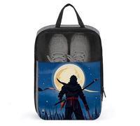 Moonlight Watercolor Style Shoe Bags with Zipper, Portable Shoe Organizer with Handle, Personalized Shoes Tote Bag for Travel, Waterproof Shoes Carrier, Storage Pouch