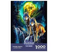 Moonlight Wolf1000 Pieces Jigsaw Puzzles for Adults And Kids Family Game FantasyChallenging for Home Decoration Great Gift Idea38x26cm/1000pcs
