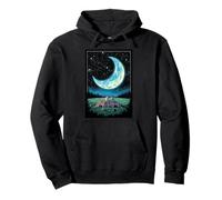 Moonlight Wolves Forest Howling Guardians Stargazer Pullover Hoodie