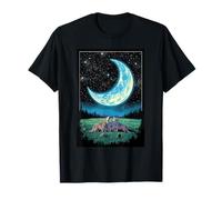 Moonlight Wolves Forest Howling Guardians Stargazer T-Shirt