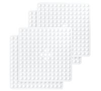 MOONLIGHT20015 Non Slip Shower Bath Mat 4 Pack - Anti Mould & Mildew PVC Bathroom Mats with Suction Cups, Drain Holes, Machine Washable, Ideal for Bulk & Wholesale Use (53x53cm, White)