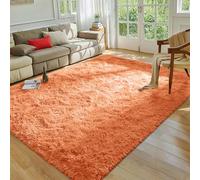 MOONLIGHT20015 Rugs Living Room 120 x 170 cm - Fluffy Shaggy Rust Area Rugs for Bedroom - Modern Super Soft Plush Carpet Non-Slip Non Shedding Easy To Clean Rug
