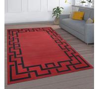 MOONLIGHT20015 Rugs Living Room Large 200x290 cm - Greek Key Style Red Area Rugs for Bedroom - Non Slip Modern Printed Carpet For Lounge Dining Room, Lexi