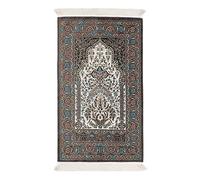 Moonlike My Salah Mat - Thick, Soft Travel Prayer Rug for Women and Men - Ideal Islamic Gift (Grey)