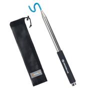 Moonlike Telescoping Pickup Tool Magnetic Pole with Hook, 10 ft Telescopic Grabber Hook Pole Wire Reacher Tool, Push Pull Rod