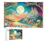 moonlit adults puzzle sets fairy castle puzzles fun wooden puzzle sets-1000 pcs,for everyone for men and women games entertainment