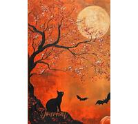 Moonlit Autumn Whispers Journal: A Beautiful Halloween Notebook Featuring a Cherry Tree Lit by the Full Moon, Black Cat, and Pumpkin, Art Style - Perfect for Autumn Reflection and Creative Writing