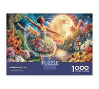 Moonlit Ballerina Classic 1000 Pc Rigid Cardboard Jigsaw Lakeside Village Seniors Brain Training Rainy Day Fun Must-Have for Puzzlers 70x50cm/1000pcs