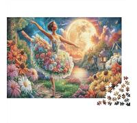 Moonlit Ballerina Jigsaw Puzzles Fantasy Forest Landscape Puzzle for Adults Kids Fun And Challenging Family Game Great Gift Idea 52x38cm/1000pcs