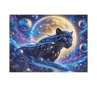 Moonlit Black Panther 500 Piece Pack Classic Jigsaw Puzzle Fantastic Beasts Couple Puzzle Partners Ultra Difficult Wall Decor Easter New Year Creativity & Gift Giving 500 PCS