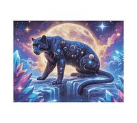 Moonlit Black Panther 500 Piece Premium Jigsaw Puzzle Fantastic Beasts Adult Jigsaws Brain Training Hobby Home Decor Winter Gift Unique Shaped Recycled Material 500 PCS