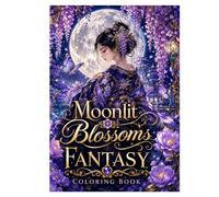 Moonlit Blossoms Fantasy Coloring Book
