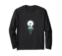 Moonlit Buddha Reflection Mindful Balance Art Long Sleeve T-Shirt