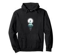 Moonlit Buddha Reflection Mindful Balance Art Pullover Hoodie