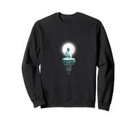 Moonlit Buddha Reflection Mindful Balance Art Sweatshirt