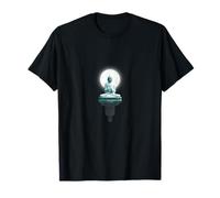 Moonlit Buddha Reflection Mindful Balance Art T-Shirt