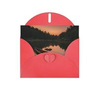 Moonlit Canoe Allagash River Greeting Card With Envelope, Birthday Card, Christmas Card, Invitation Card, 3 Colors