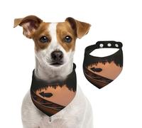 Moonlit Canoe Allagash River Print Pet Cotton Double Sided Scarf Soft Stylish Winter Wear For Dogs Cats Pets Accessory