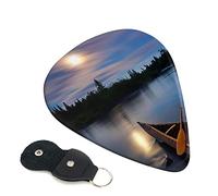 Moonlit Canoe Allagash River Printed Guitar pick Guitar Plectrums for Acoustic Guitar Electric Guitar Bass Guitar - Guitar Accessories - 6 Pack 0.46mm