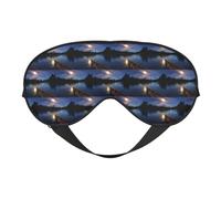 Moonlit Canoe Allagash River Printing Soft Dual-Use Sleep Blocks Light Efficiently Blackout Eye Mask for Sleeping