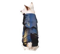 Moonlit Canoe River Printed Dog Hoodie Soft Dog Sweatshirt Cute Cat Dog Clothes for Small Dogs Kitten Puppy, L