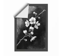 Moonlit Cherry Blossom Botanical Unframed Wall Art Print A2 (59.4×42cm), Wall Decor for Living Room, Bedroom, Office & Home, Art Gift