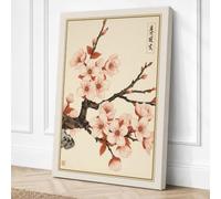 Moonlit Cherry Blossom Canvas Wall Art Print 24x16 Inch (61 x 41 cm)