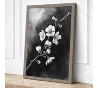Moonlit Cherry Blossom Canvas Wall Art Print 36x24 Inch (91 x 61 cm)