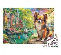 Moonlit Dog Garden Jigsaw Puzzles for Adults 1000 Piece Jigsaw Puzzle for Adults Educational Game 1000 PiecesForest Dancer Puzzles for Adult Challenging & Brainteasing Puzzle Game for The