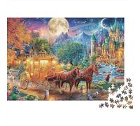 Moonlit Fantasy Jigsaw Puzzles Toys 1000 PieceNight Town Jigsaw Puzzle for Adults & Kids Age 12 Years +100% Recvcled Cardboard70x50cm/1000pcs