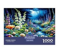 Moonlit Flower Field 1000 Piece Jigsaw Puzzles for Adults Impossible Beautiful Home Decoration Art Colorful DIY Craft 70x50cm/1000pcs