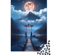 Moonlit Fuji Torii Gate 1000 Pieces Puzzles for Adults & Teenager Teenager Man Woman Gift 1000pcs (38x26cm)