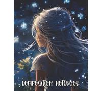 Moonlit Garden Composition Notebook: Dreamy Celestial College-Ruled Writing Book for Women and Teen Girls | 7.5 x 9.25 Inches, 110 Lined Pages with Margin, Matte Cover