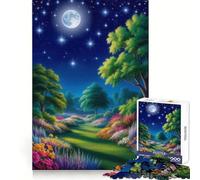 Moonlit Garden Path Jigsaw for Teenagers 1000 Pieces Calm Daily Fine Cut Joyful Challenge (38x52cm)