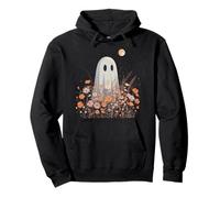 Moonlit ghostly among wildflowers cottagecore meadow spooky Pullover Hoodie