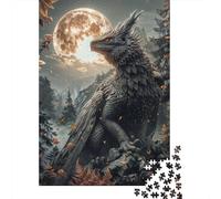 Moonlit Griffin Sentinelmo 1000-Piece Adult Jigsaw Puzzle, 70x50cm/1000pcs, White Cardboard with A Clean Surface; for Calm Concentration at Home