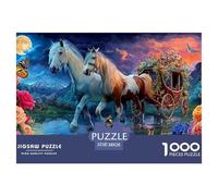 Moonlit Horse CarriageEpic 1000-Piece Jigsaw Puzzles for Adults The Pinnacle of Impossible, Hard, Difficult Challenging Puzzle Educational Games - These Represent The Apex Gift Jigsaw Puzzles for Adu