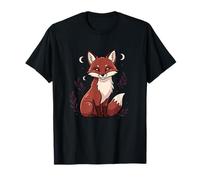 Moonlit Kawaii Fox Forest Boho Woodland Magic T-Shirt