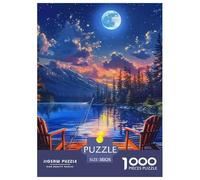 Moonlit Lake Puzzle 1000 Pieces for Adults Leisure Hobby Relax Stress Free Eco-Friendly Packaging 38x26cm/1000pcs