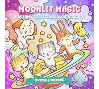 Moonlit Magic: A Dreamy Celestial Coloring Book for Adults and Teens with Muffin and Friends | Whimsical Zodiac, Moon, Stars, Galaxy & Astrology Art for Relaxation, Mindfulness & Stress Relief